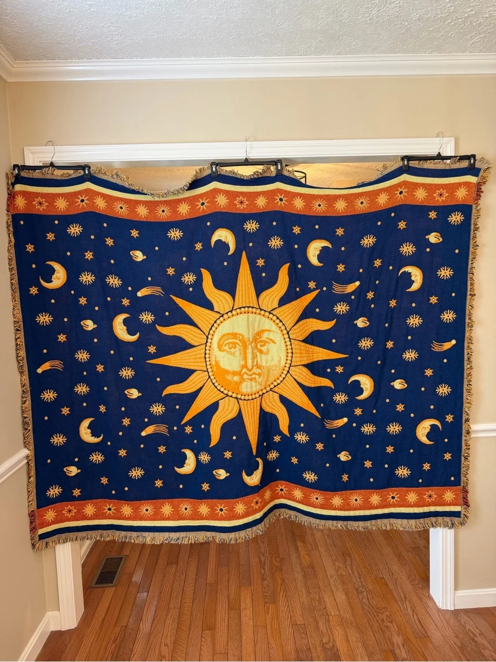 Celestial Sun Moon & Stars Blanket Tapestry